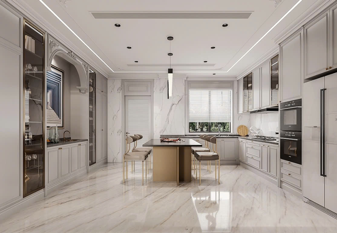 mẫu tủ bếp tân cổ điển mẫu tủ bếp tân cổ điển đẹp