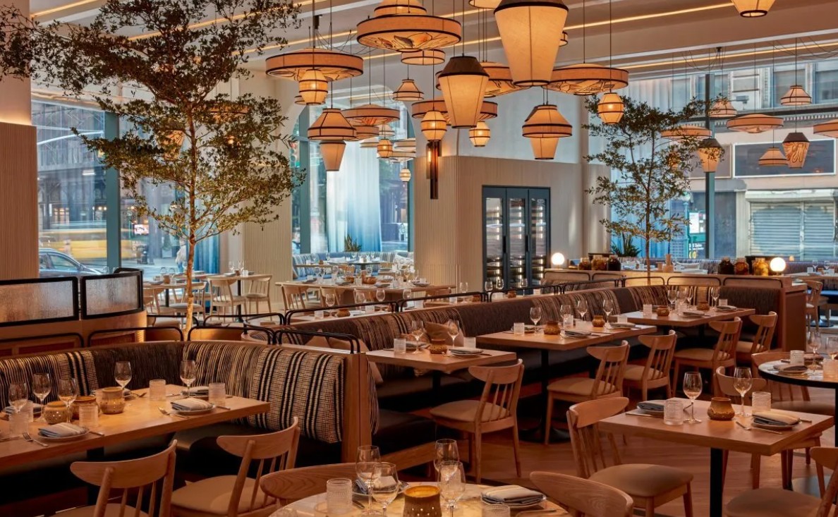 không gian nội thất nhà hàng indochine