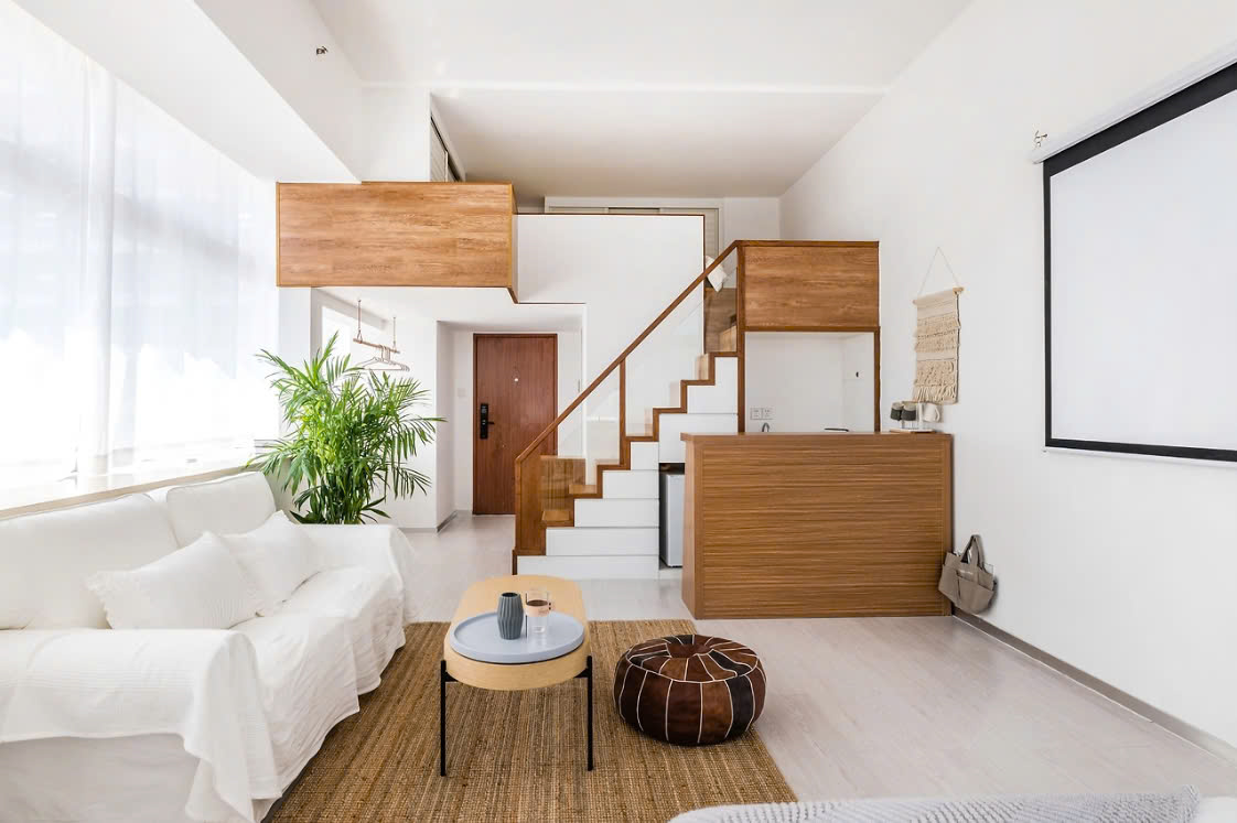 nội thất phòng khách có cầu thang nội thất phòng khách có cầu thang