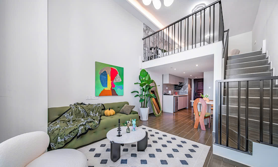 nội thất phòng khách có cầu thang nội thất phòng khách có cầu thang