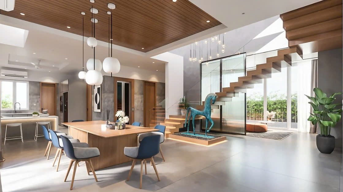 nội thất phòng khách có cầu thang nội thất phòng khách có cầu thang