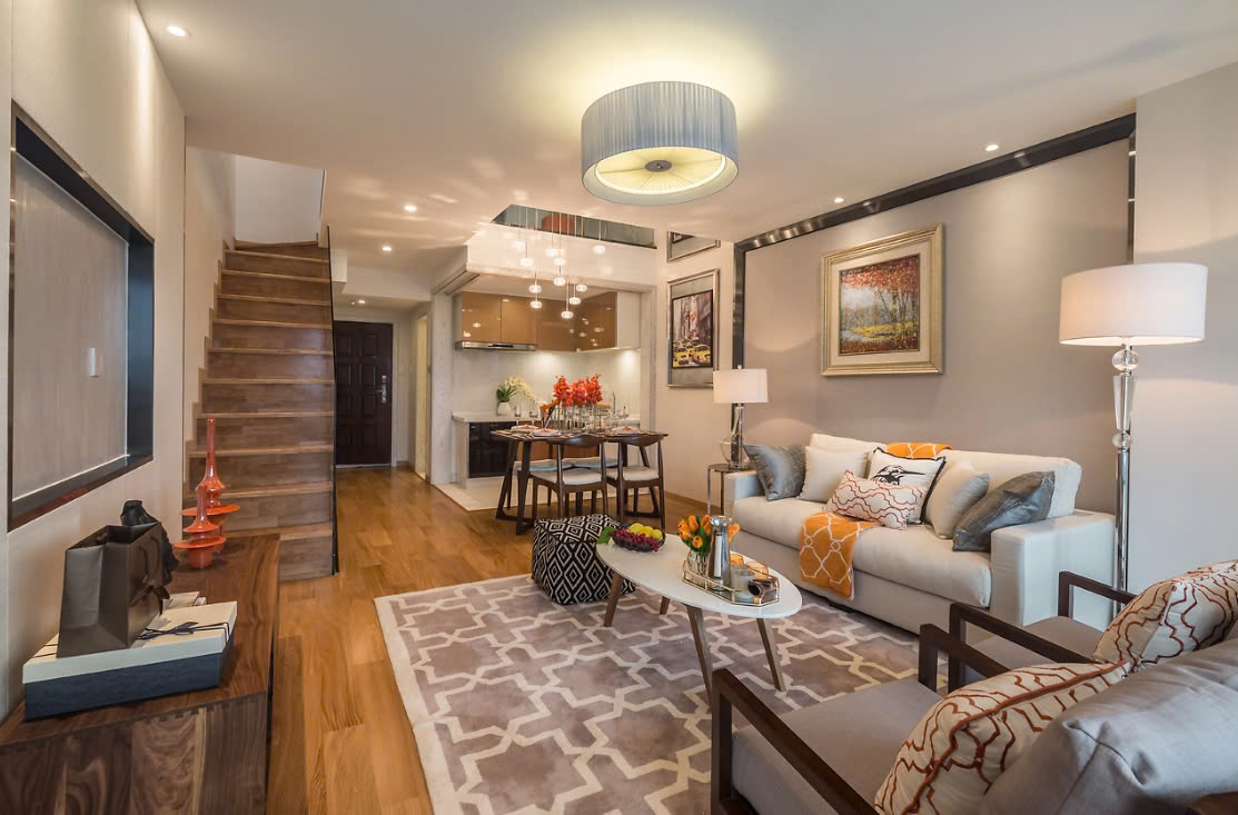 nội thất phòng khách có cầu thang nội thất phòng khách có cầu thang