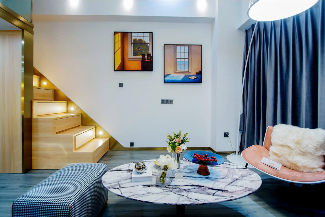 nội thất phòng khách có cầu thang nội thất phòng khách có cầu thang