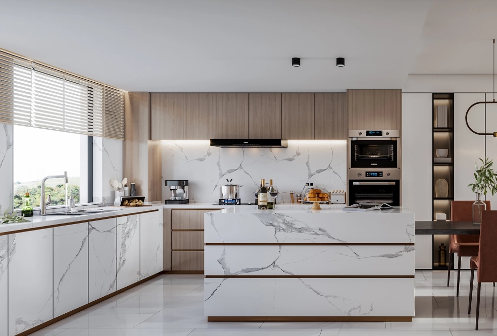 phòng bếp nhà ống 5m