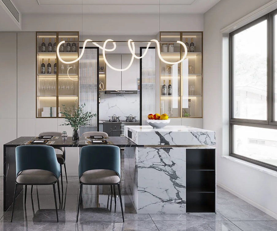 phòng bếp nhà ống 5m