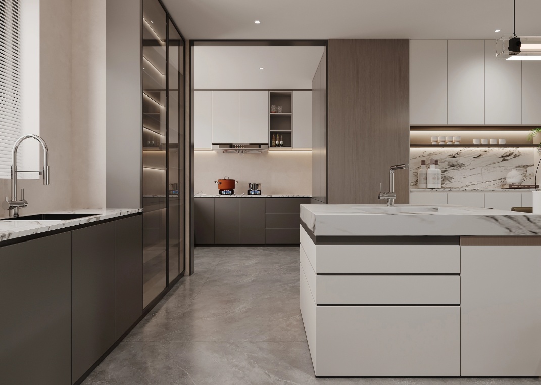 phòng bếp nhà ống 5m