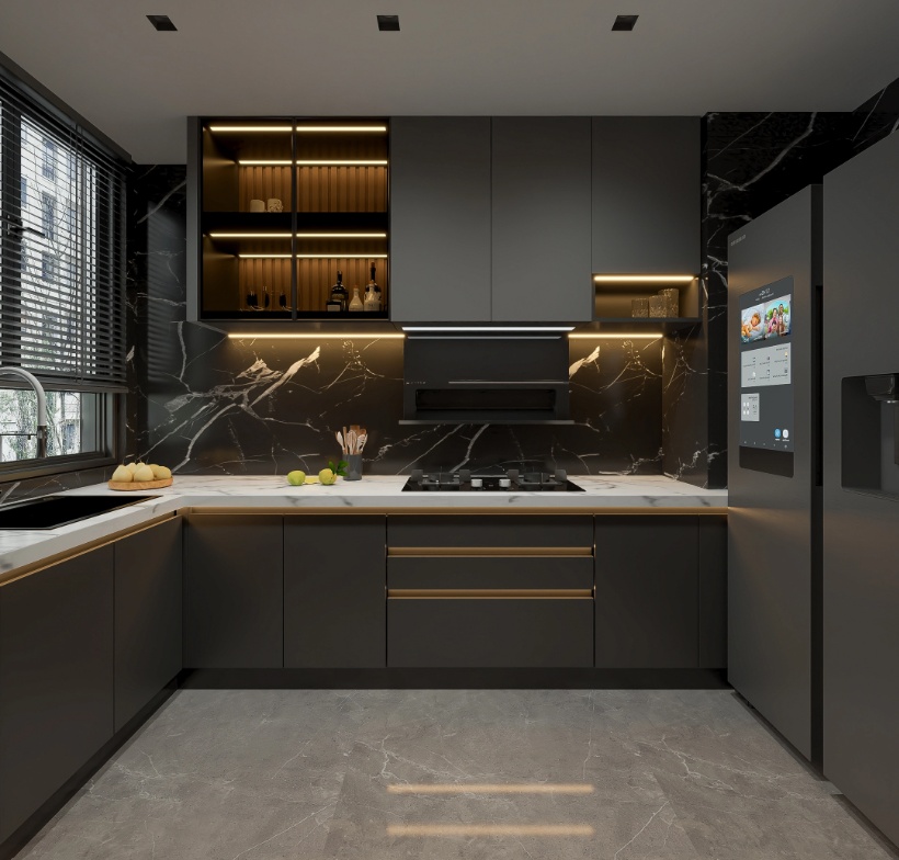 phòng bếp nhà ống 5m