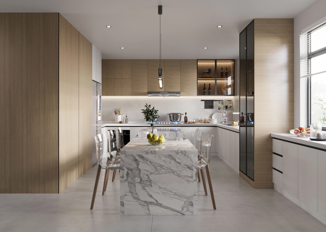 phòng bếp nhà ống 5m