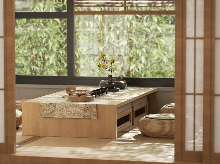 Phòng Khách Phong Cách Nhật Bản Mẫu phòng khách phong cách Nhật Bản