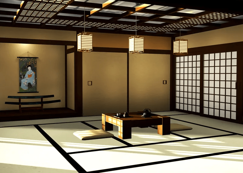 Phòng Khách Phong Cách Nhật Bản Thiết kế phòng khách Nhật Bản