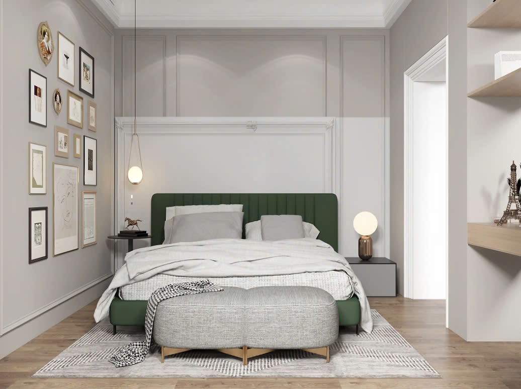 phòng ngủ màu trắng