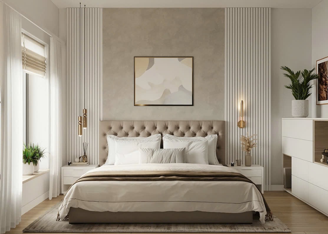 decor phòng ngủ màu trắng