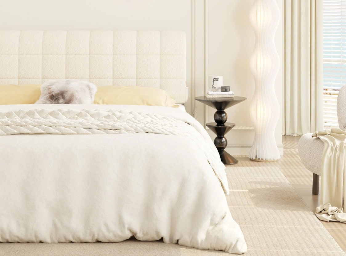 phòng ngủ màu trắng