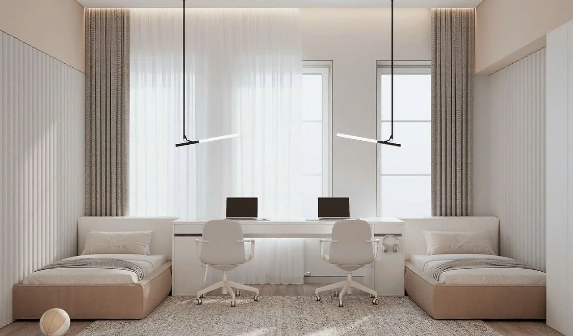 decor phòng ngủ tone trắng