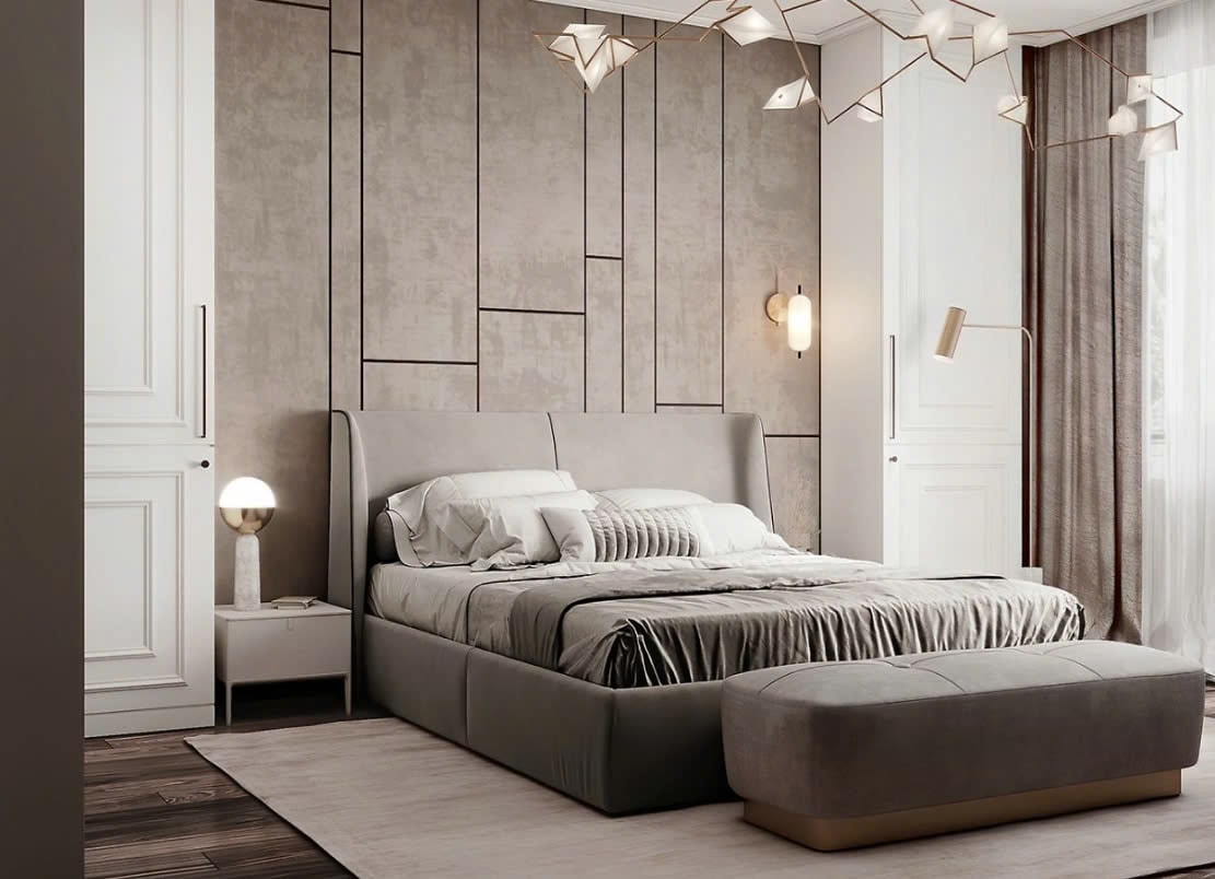 phòng ngủ màu trắng