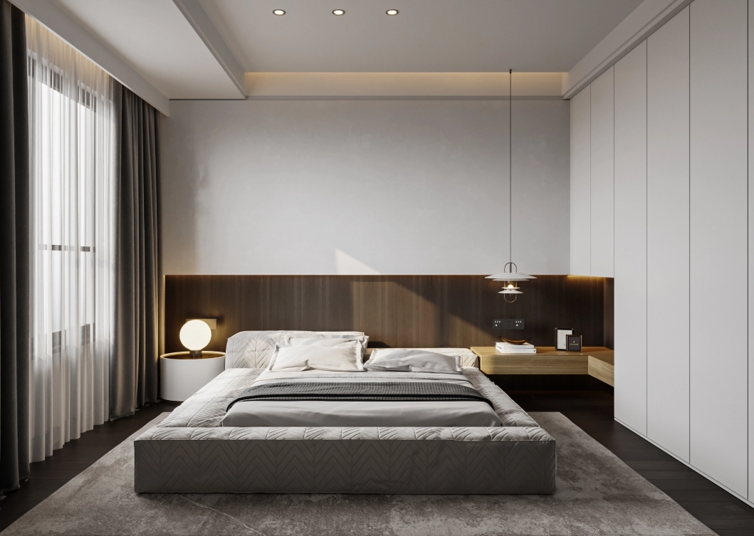 mẫu nội thất phòng ngủ wabi sabi