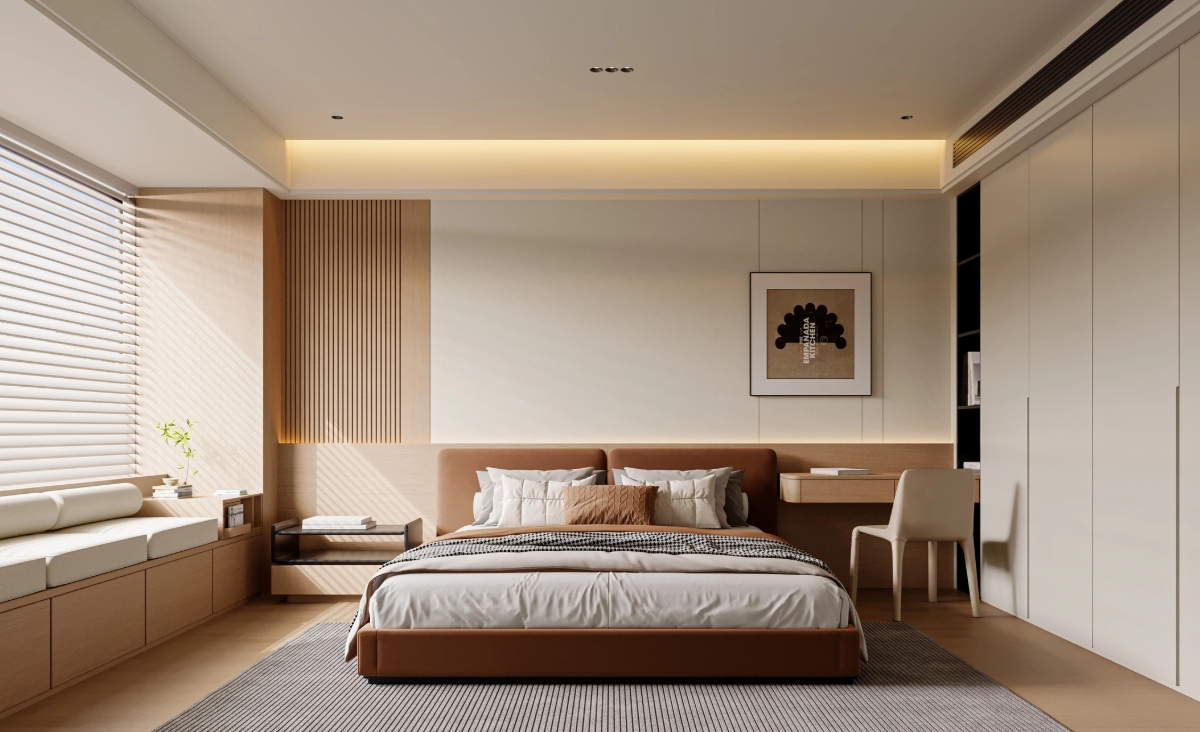 phòng ngủ wabi sabi trong thiết kế nội thất