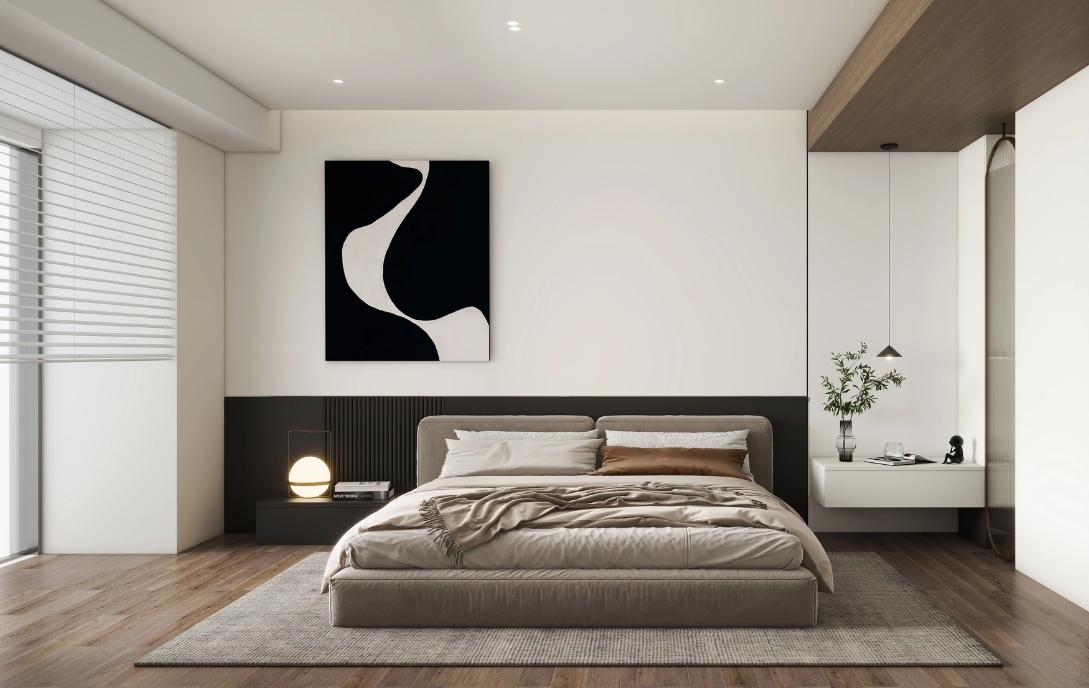 thiết kế phòng ngủ phong cách wabi sabi