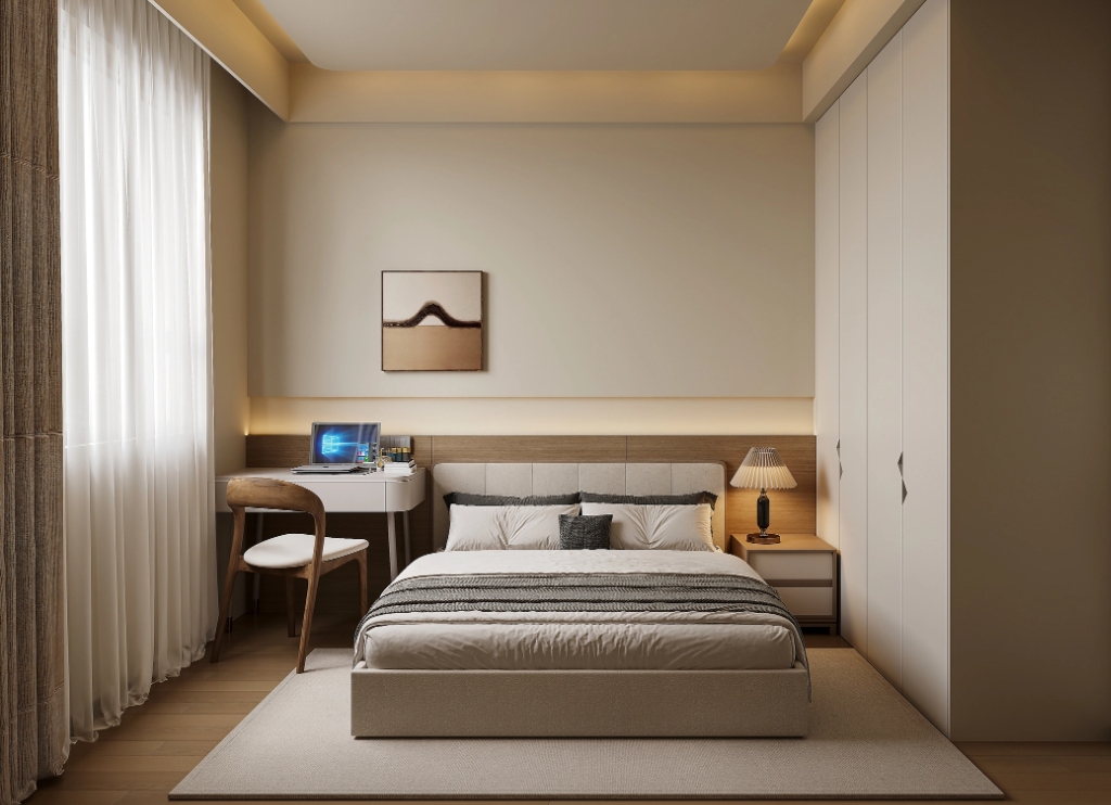 phòng ngủ phong cách wabi sabi