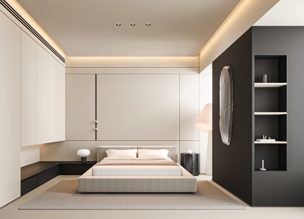 phong ngủ phong cách wabi sabi