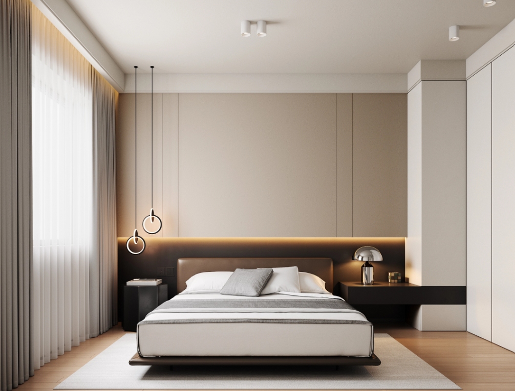 thiết kế phòng ngủ wabi sabi