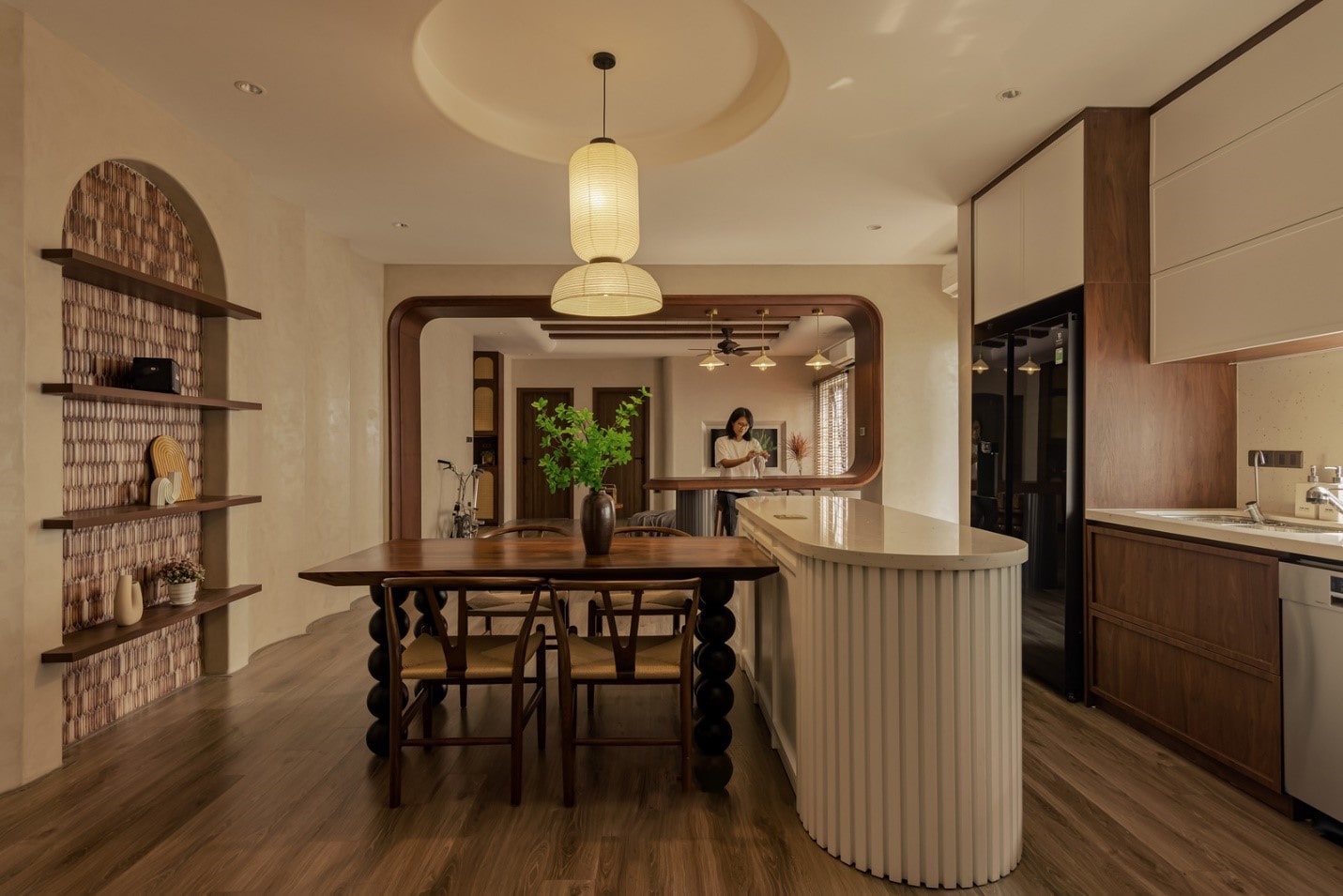 thi công nội thất gỗ tự nhiên Gỗ tự nhiên mang đến cho căn bếp vẻ đẹp ấm cúng, gần gũi và đầy tính nghệ thuật