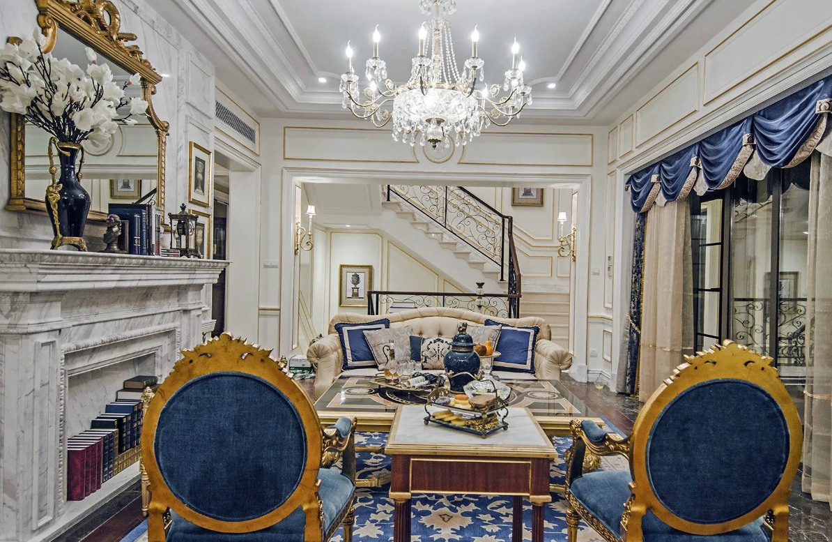 Thiết Kế Biệt Thự Luxury không gian phòng khách xa hoa