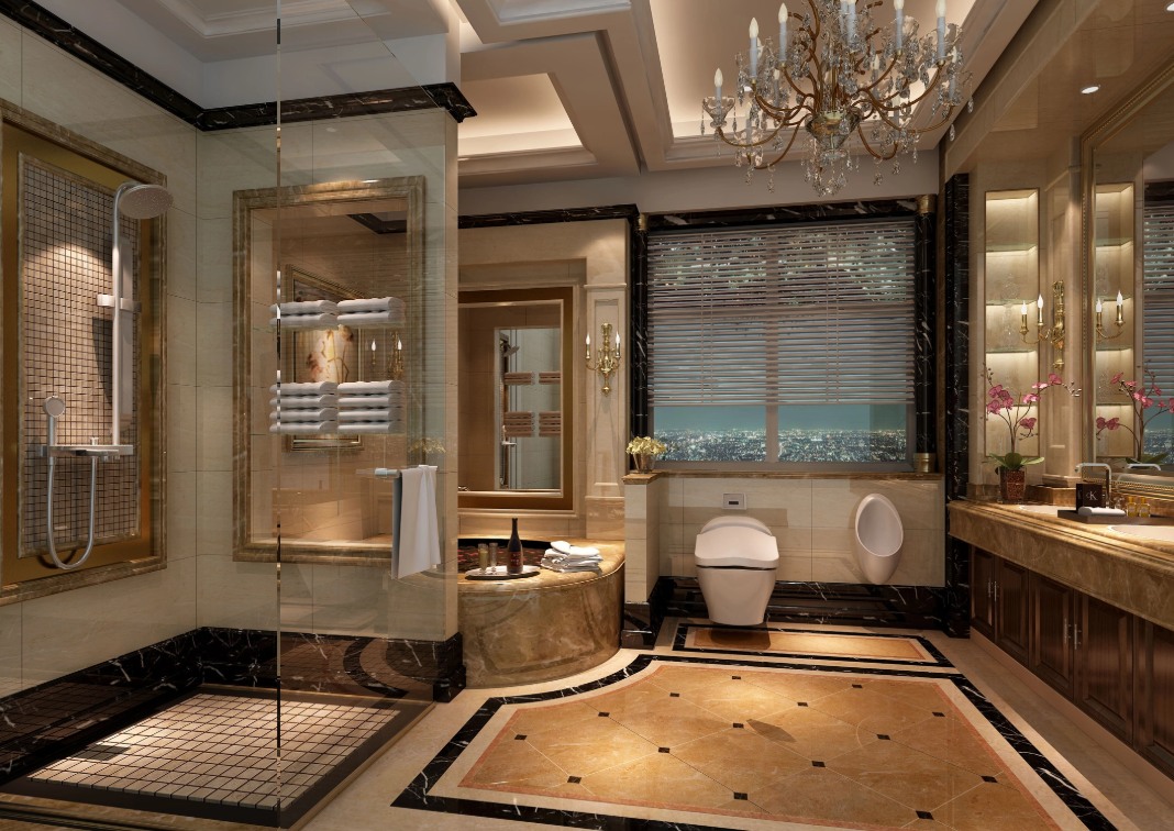 Thiết Kế Biệt Thự Luxury phòng tắm sang trọng trong biệt thự