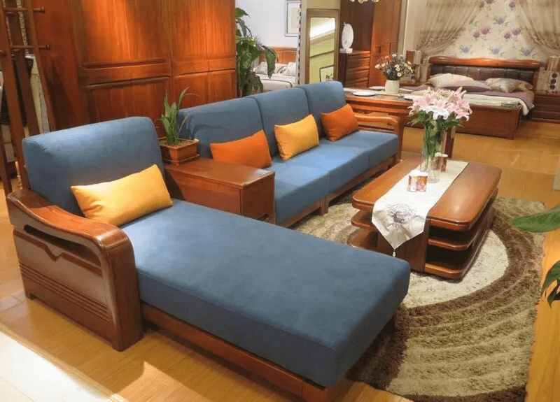 Thiết Kế Nội Thất Gỗ Hương Thiết kế bàn trà sofa từ gỗ hương
