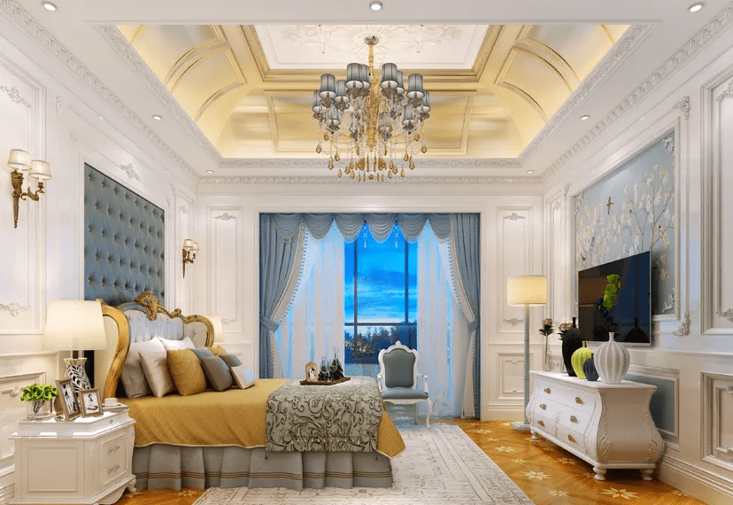 Thiết Kế Nội Thất Phòng Ngủ Tân Cổ Điển  Thiết kế nội thất phòng ngủ tân cổ điển