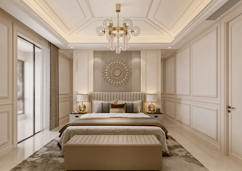 Thiết Kế Nội Thất Phòng Ngủ Tân Cổ Điển  Thiết kế nội thất phòng ngủ tân cổ điển