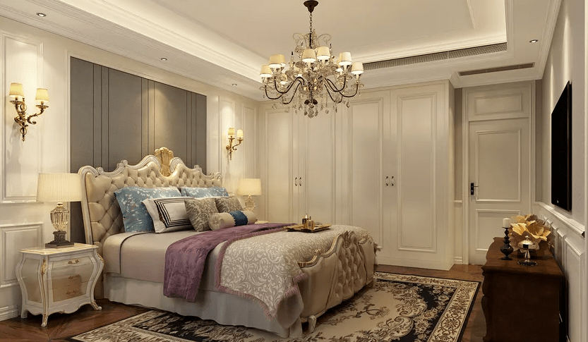 Thiết Kế Nội Thất Phòng Ngủ Tân Cổ Điển  Thiết kế phòng ngủ tân cổ điển ấn tượng