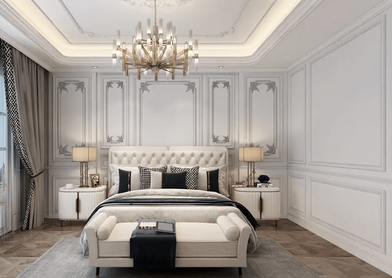 Thiết Kế Nội Thất Phòng Ngủ Tân Cổ Điển  Thiết kế phòng ngủ tân cổ điển