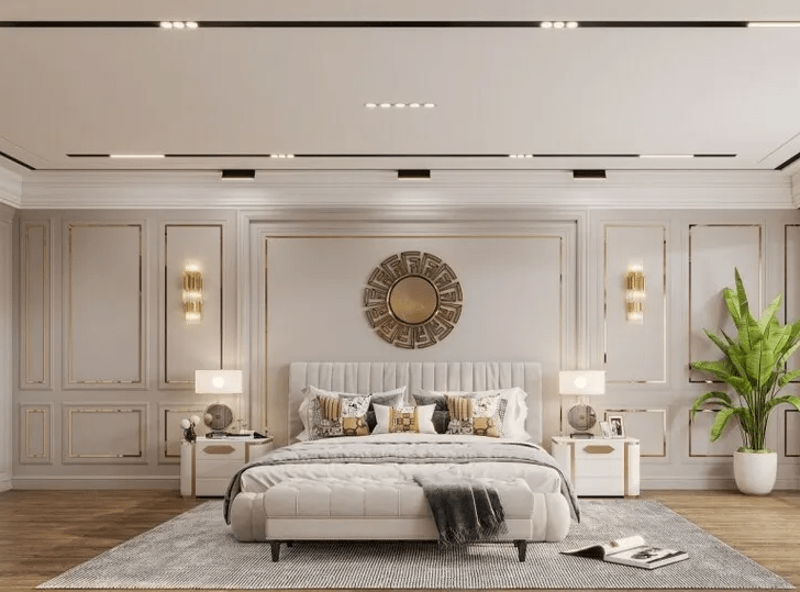 Thiết Kế Nội Thất Phòng Ngủ Tân Cổ Điển  Thiết kế phòng ngủ ấn tượng - đẹp