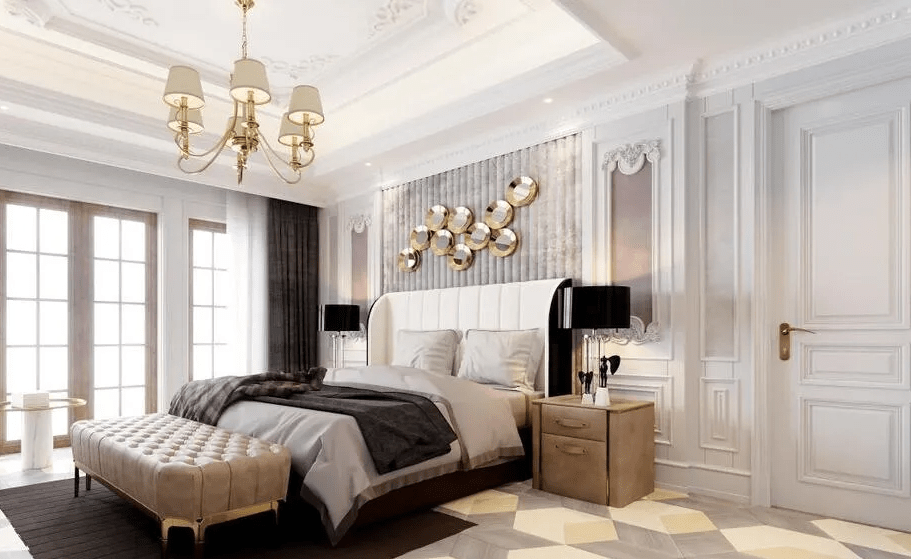 Thiết Kế Nội Thất Phòng Ngủ Tân Cổ Điển  Mẫu thiết kế phòng ngủ ấn tượng