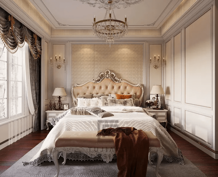 Thiết Kế Nội Thất Phòng Ngủ Tân Cổ Điển  Thiết kế nội thất phòng ngủ tân cổ điển