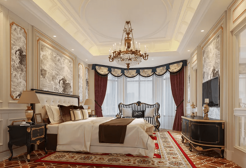 Thiết Kế Nội Thất Phòng Ngủ Tân Cổ Điển  Thiết kế nội thất phòng ngủ tân cổ điển