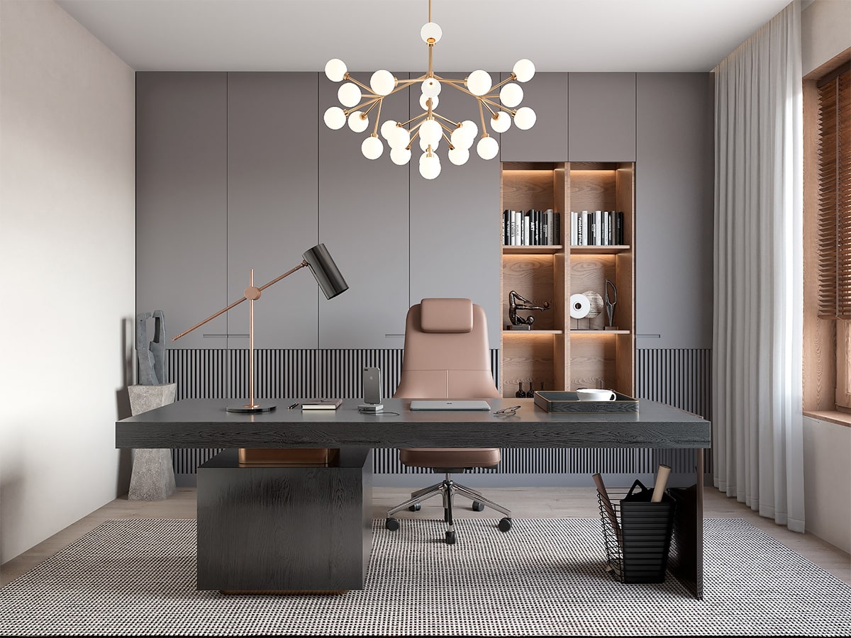 thiết kế phòng làm việc tại nhà Decor phòng làm việc đầy tính nghệ thuật