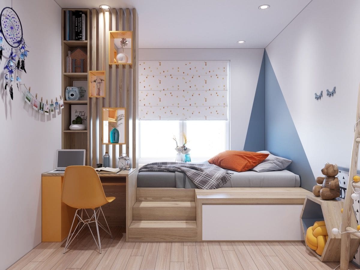 thiết kế phòng làm việc tại nhà Kết hợp phòng làm việc kết hợp với phòng ngủ