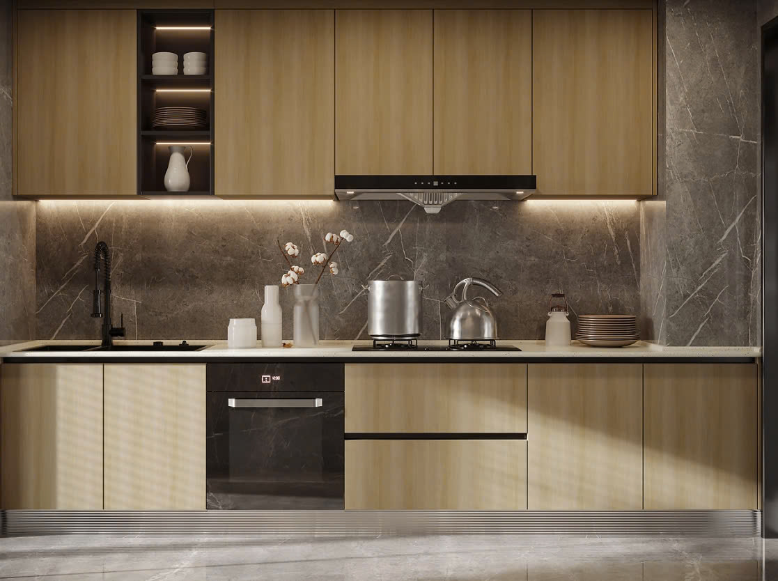 mẫu tủ bếp chung cư đẹp