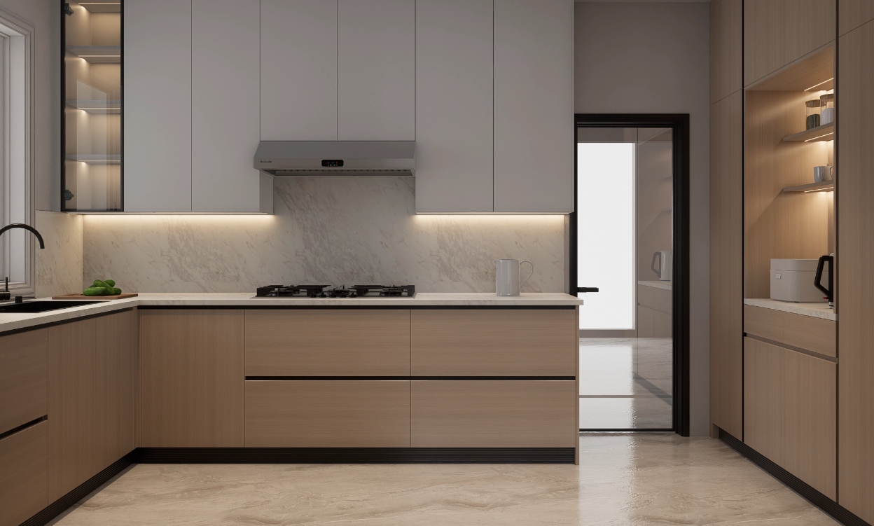 mẫu thiết kế tủ bếp mdf