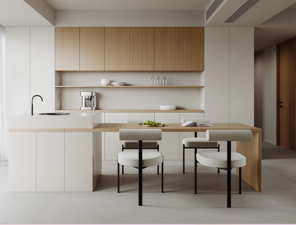 thiết kế tủ bếp gỗ