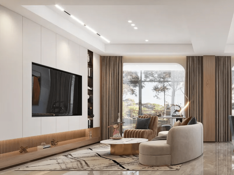 Mẫu vách ốp tường phòng khách đẹp