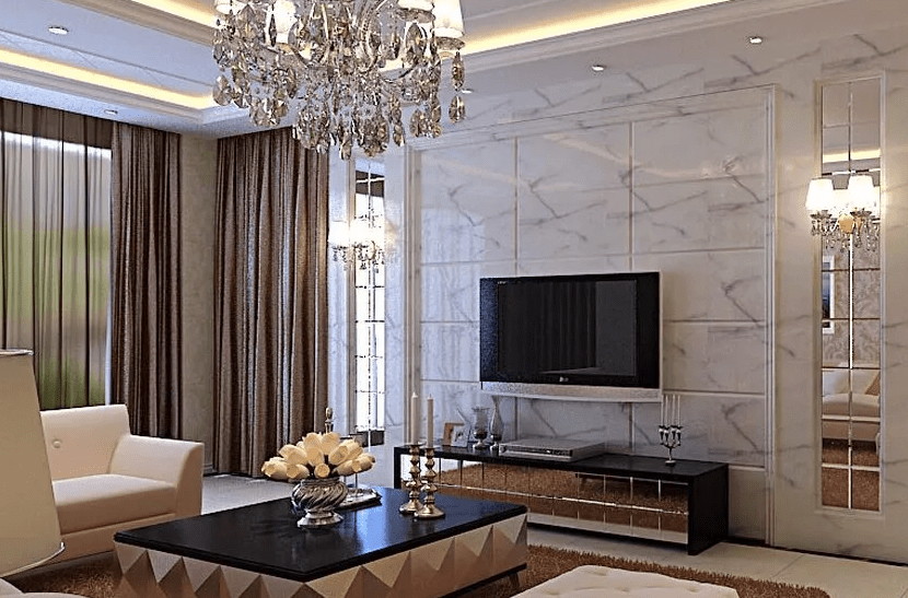 Vách ốp tường phòng khách