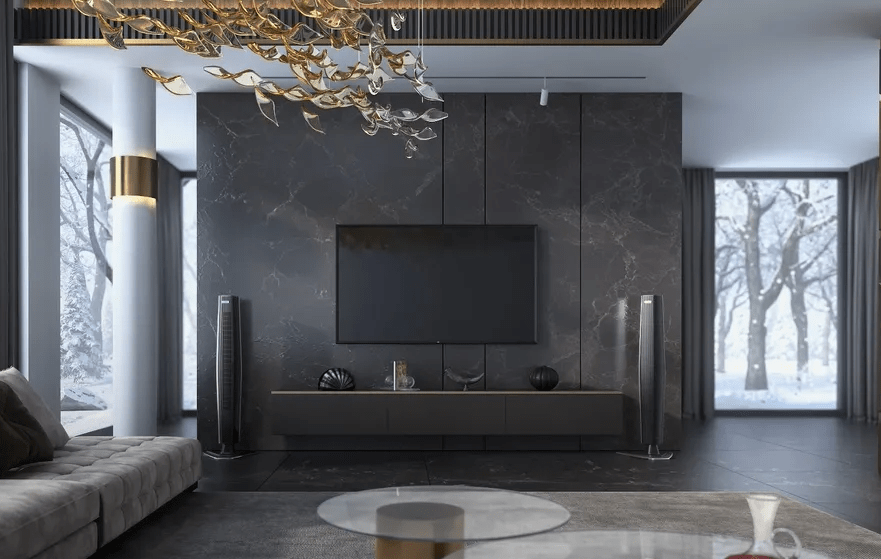 Mẫu vách ốp tường phòng khách