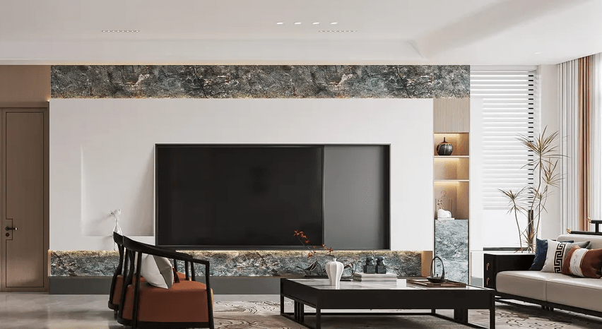 Vách ốp tường phòng khách