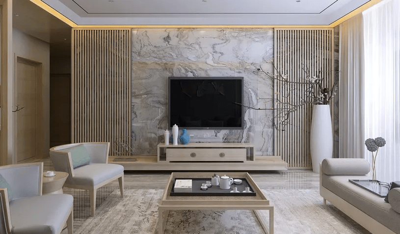 Vách ốp tường phòng khách