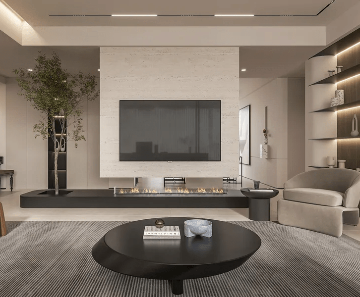 Ốp tường phòng khách đẹp