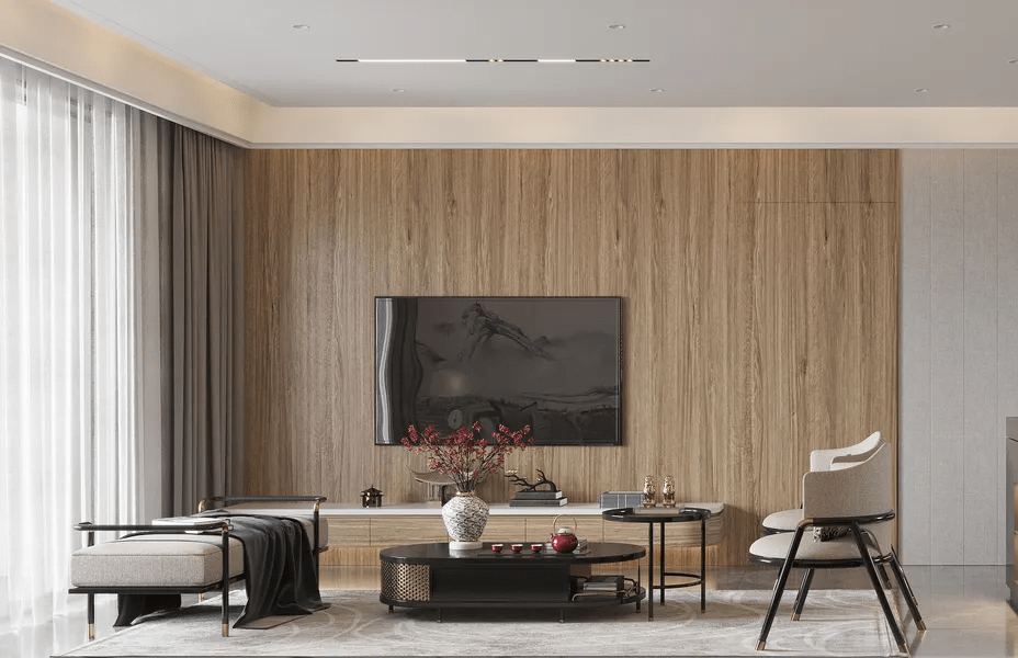 Ốp tường phòng khách đẹp