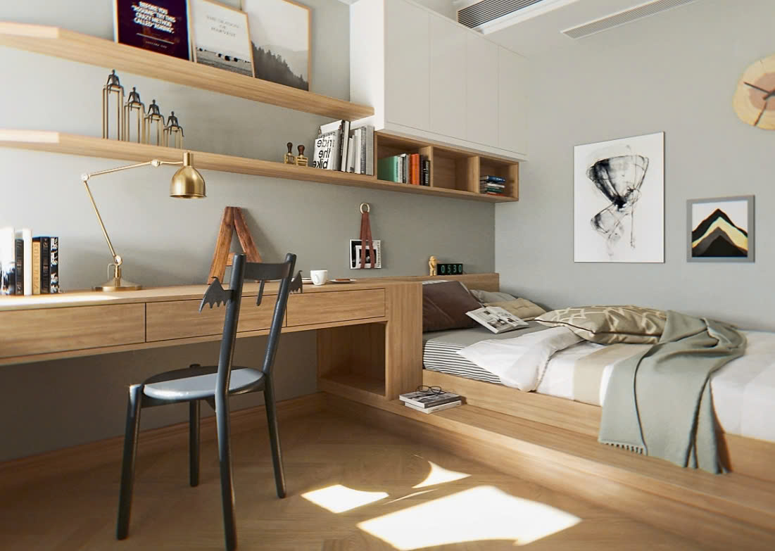 phòng ngủ gỗ công nghiệp